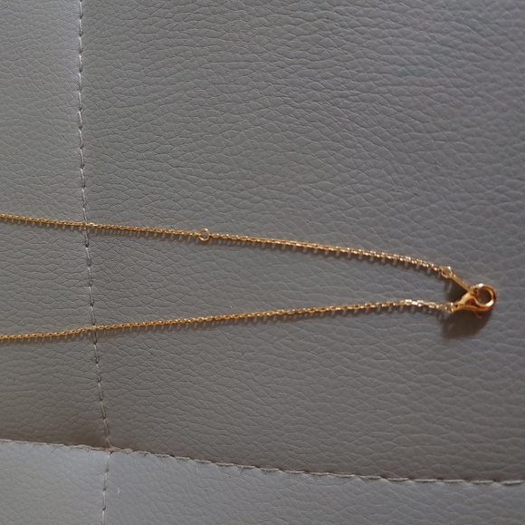 18K gold sterling silver Black Clover necklace - Picture 4 of 7